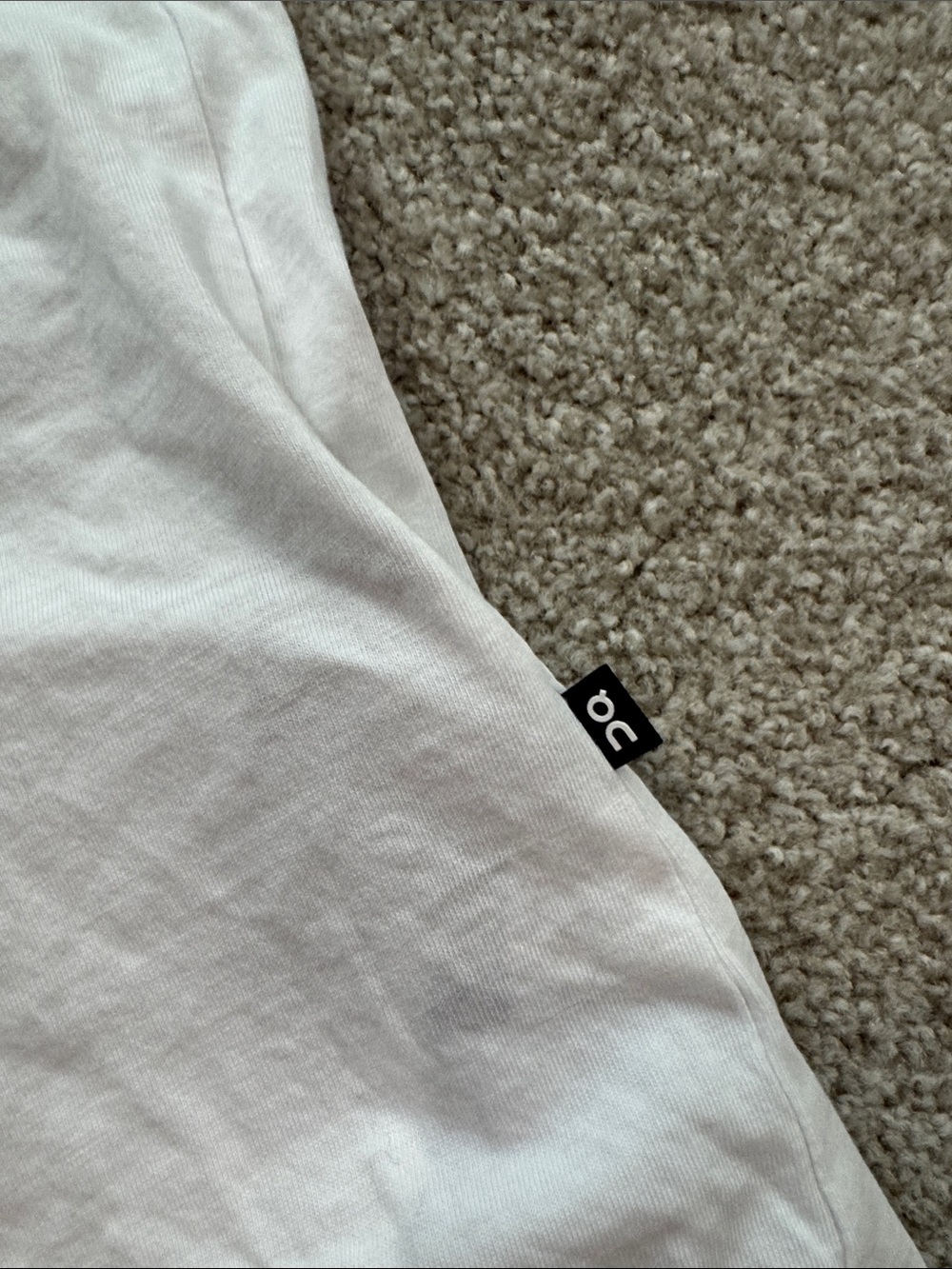 On Running White Short Sleeve Tee with Red Chest Logo - Picture 3 of 7